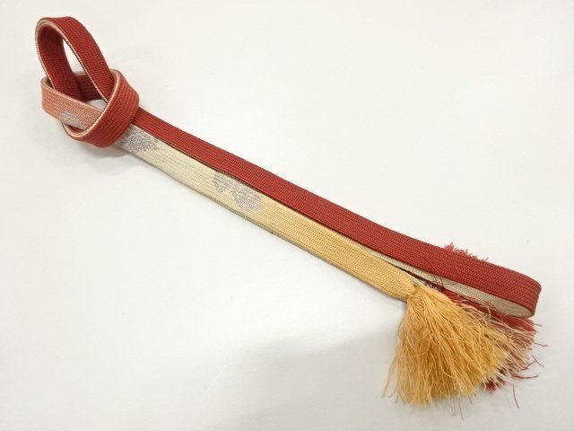 JAPANESE KIMONO / HAND-TIED OBIJIME CORD / SILK